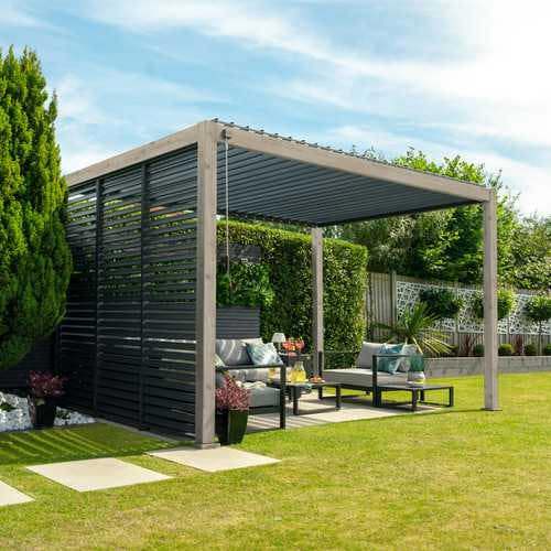 Ocean Designs Tivoli 3m x 3m Wood Effect Free Standing Pergola