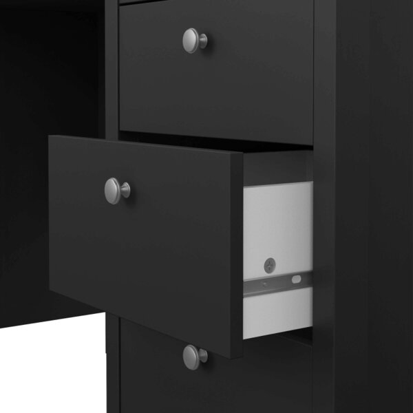 Wyld Haus Gossmere Matt Black Office Desk 3 Drawers