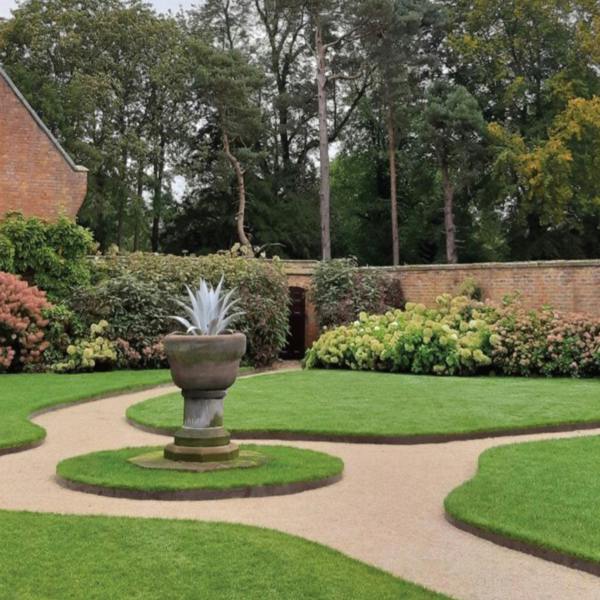 Metal Lawn Edging Rust Non-Galvanised Steel (Pack: 5 x 1m lengths) - Devonia London