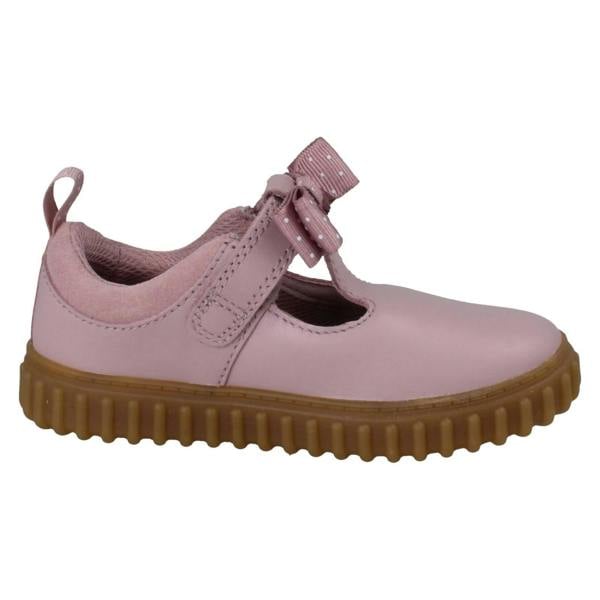 Clarks Girls Clarks Casual T-Bar Shoes Cove Bow T