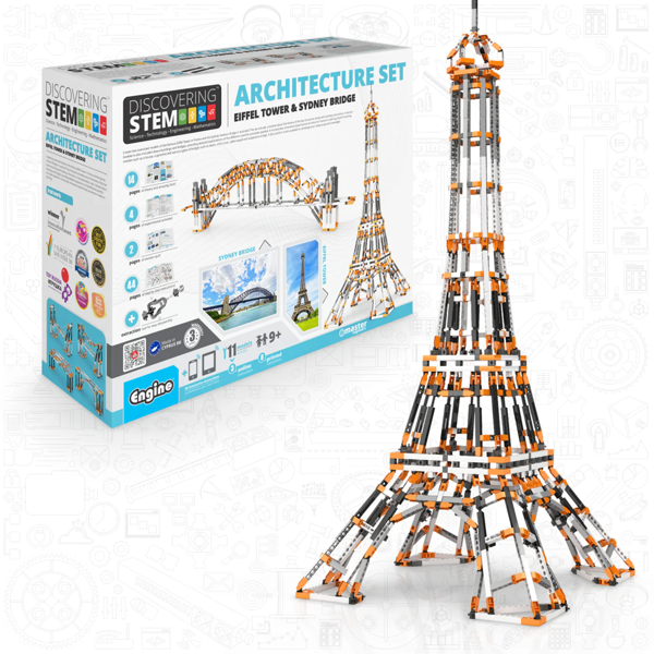 Engino STEM Architecture Set: Eiffel Tower and Sydney Harbour Bridge