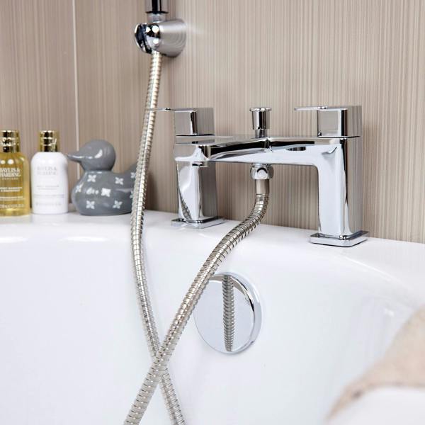 Flode Glan | Bath Shower Mixer | Including Handset and Holder | Chrome