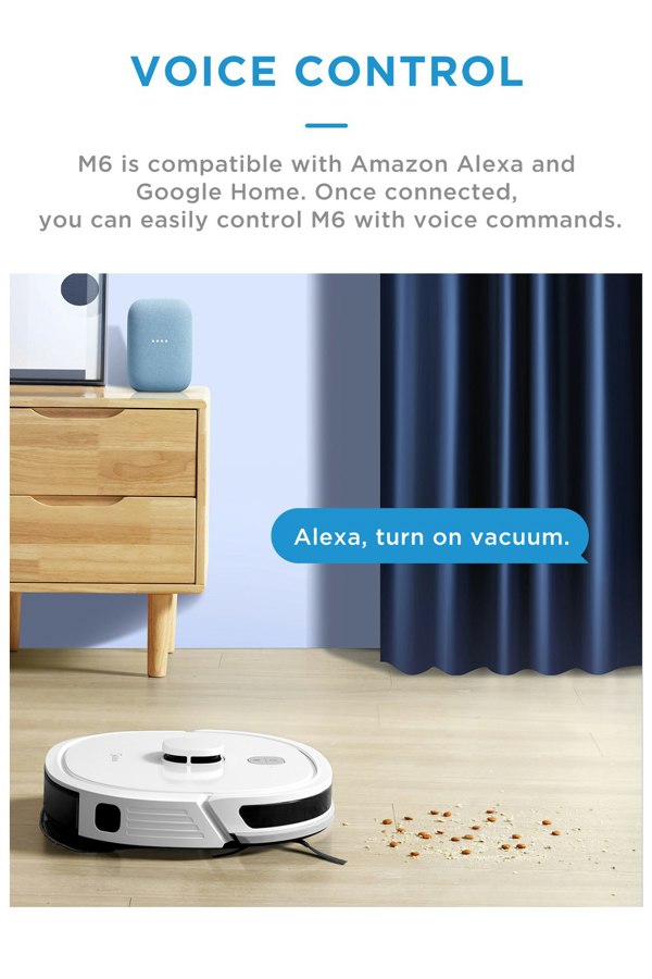 Midea M6 Robot Vacuum Cleaner and Mop, Carpet Cleaner, LiDAR Multi-Level Mapping, 2-in-1, Powerful Suction, Anti-Collision Sensors