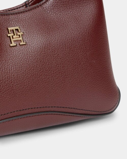 Tommy Hilfiger TH Everyday Womens Mini Hobo Bag - Oxblood