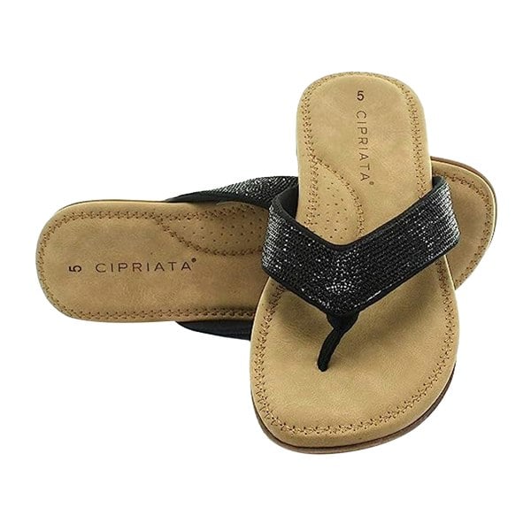 Cipriata Womens/Ladies Alcee Diamante Sandals - Black