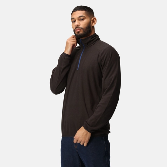 Regatta Mens Navigate Half Zip Fleece - Black/New Royal