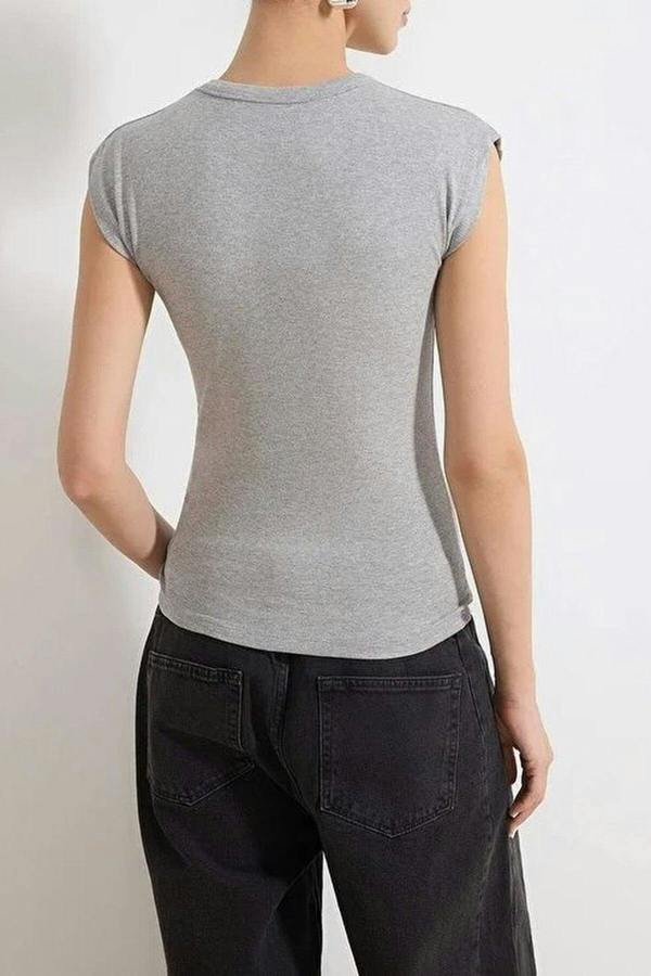 WOVCOR Viscose Fitted Knit Blouse