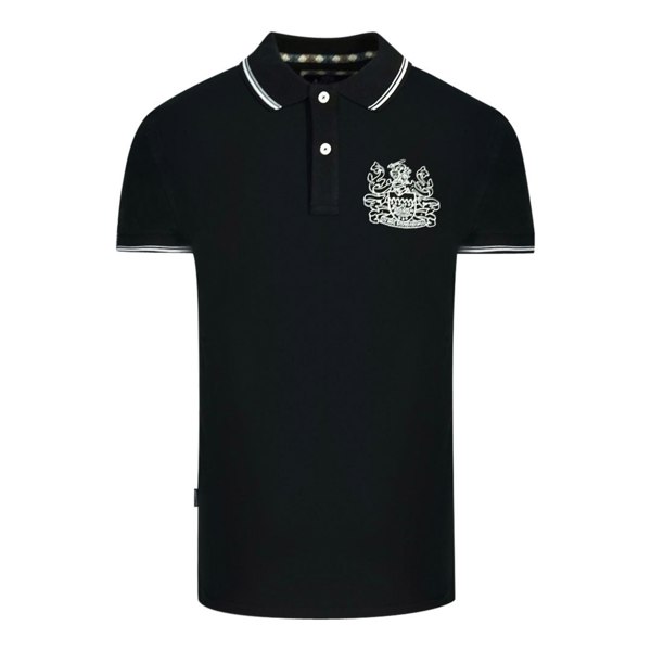 Aquascutum Aldis Tipped Polo Shirt - Black