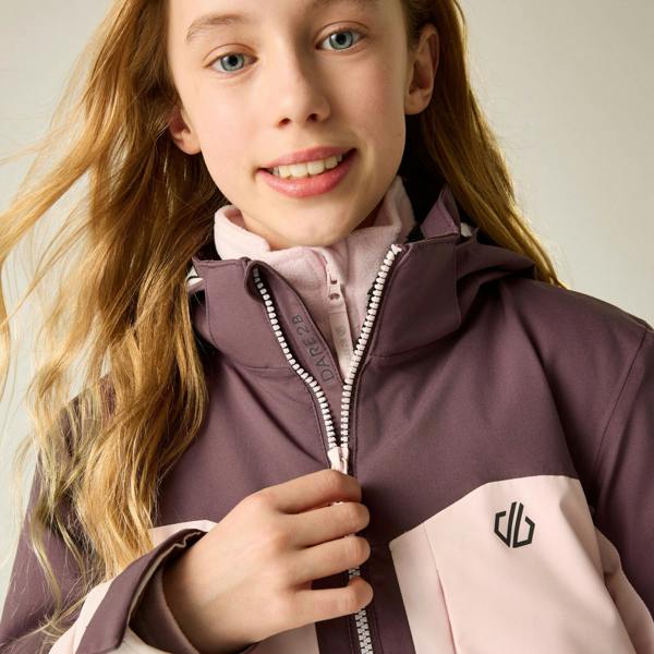 Dare 2B Childrens/Kids Rip It Ski Jacket - Huckleberry/Pink Haze - 