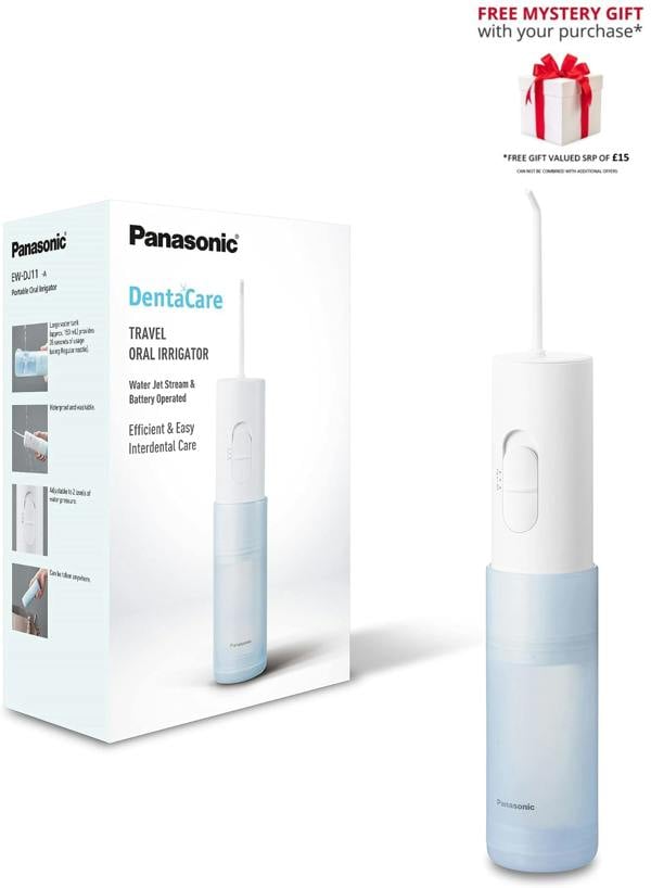Panasonic EW-DJ11 Cordless Compact & Portable Water Flosser with Free Gift RRP £15