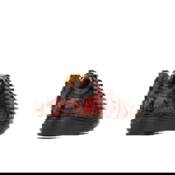 Embassy London Sun City - Red Snake - Men's Leather Snakeskin Trainer