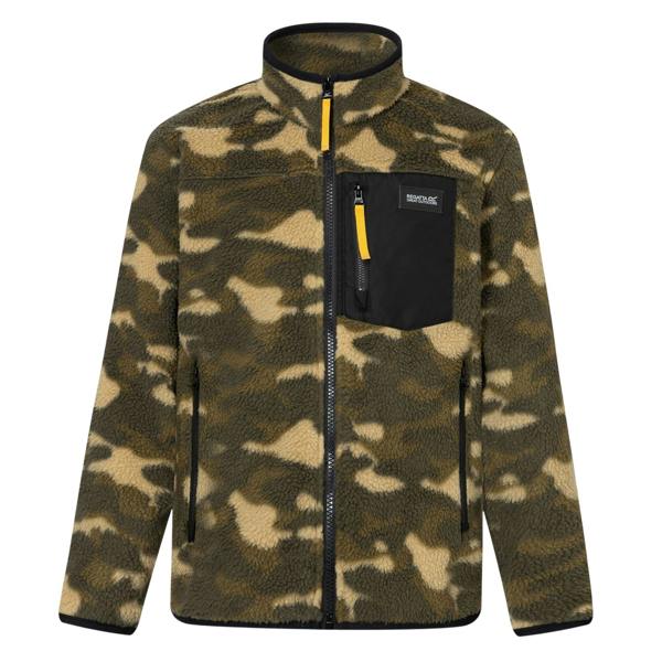 Regatta Childrens/Kids Frankie Camo Full Zip Fleece Jacket - Bark Green - 