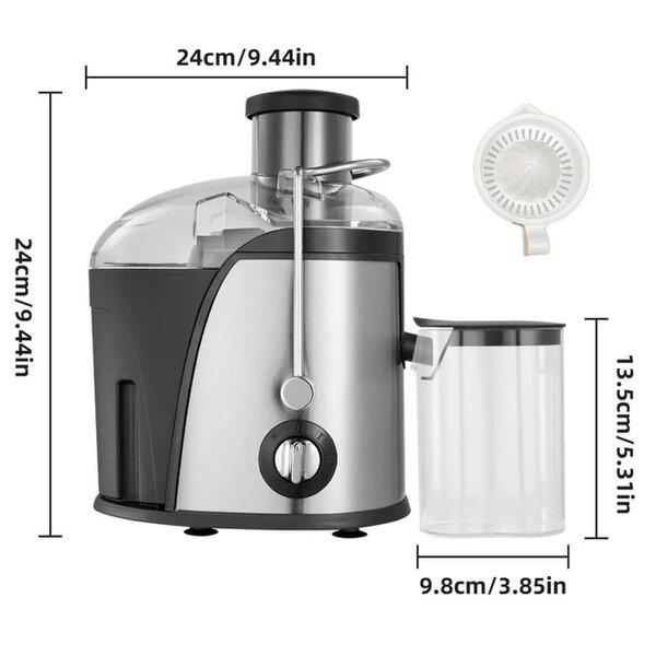 Havendro Juicer Machine Whole Fruit Vegetable Large Juice Extractor Stainless Steel