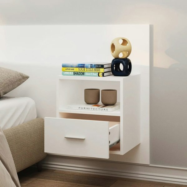 Berkfield Wall-mounted Bedside Cabinets 2 pcs White
