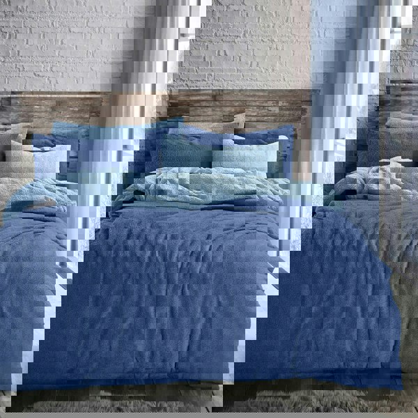 Velosso Teddy Two Tone Fluffy and Warm Fleece Duvet Cover Set