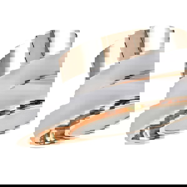 Modern LED Ceiling Light with Gold Rings and Central Downlighter Image 4