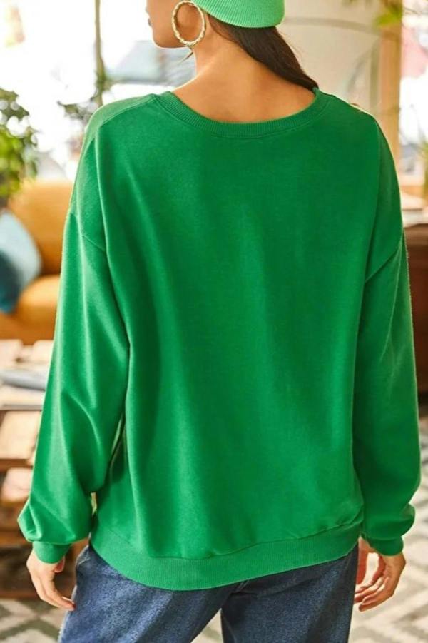 Hoxton Gal Basic Soft-Textured Oversized Sweatshirt