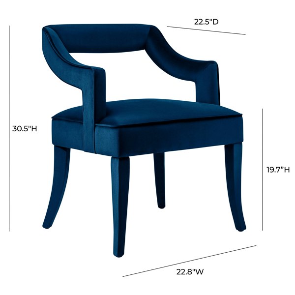 Furniture Edit Tiffany Navy Velvet Dining Chair