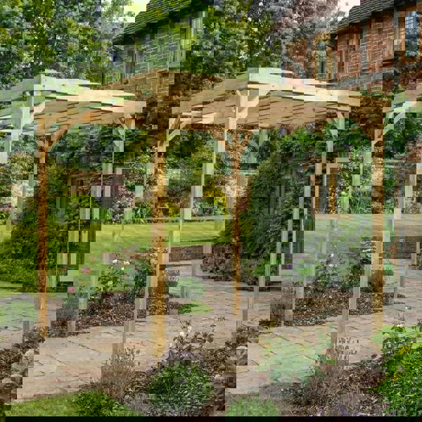 Arbor Garden Solutions Box Wooden Garden Pergola Kit