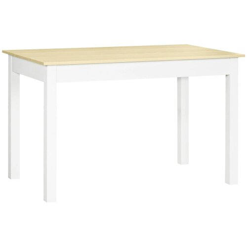 Wyld Haus Rive Wooden Oak Dining Table Seating 4 To 6 With Thick Legs