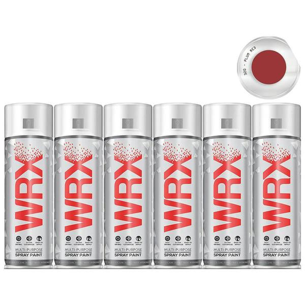 WRX 6X WRX Flat Plum Red Spray Paint 400ml