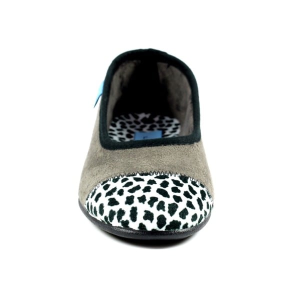 Lunar Women's Jessie Leopard Print Slippers - Grey