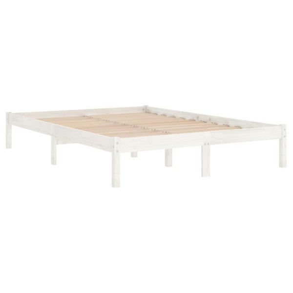 Berkfield Bed Frame White Solid Wood Pine 120x200 cm