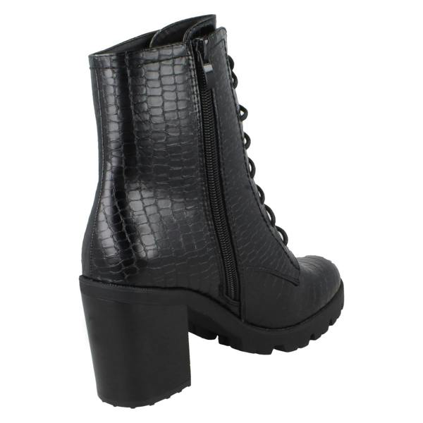 Spot On Ladies Spot On Lace Up Ankle Boot F51013