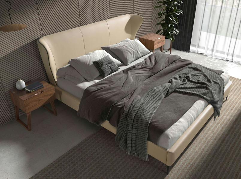 Angel Cerdá Cream Leatherette Bed 7157