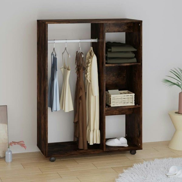 Berkfield Wardrobe Smoked Oak 80x40x110 cm Engineered Wood