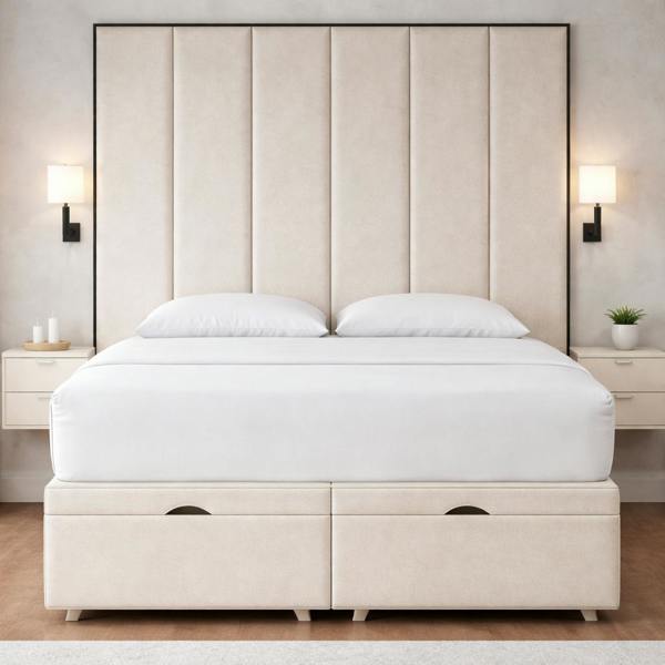 Great British Beds Serena Contrast Piping Divan Ottoman Bed