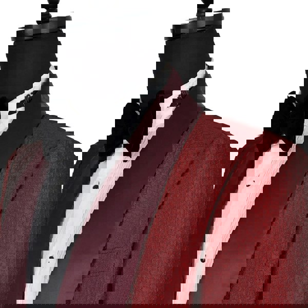 David WeJ DW Signature Satin Shawl Lapel Blazer - Wine