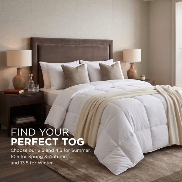 HOMESCAPES Super Microfibre 10.5 Tog Duvet for Autumn / Winter