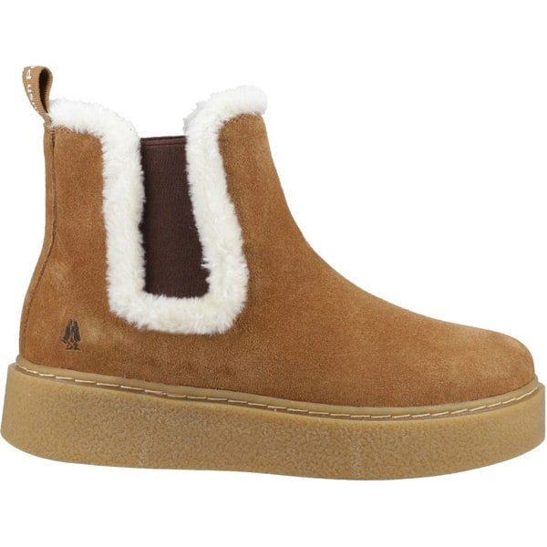 Hush Puppies Bella Suede Women's Tan Flat Chelsea Boots