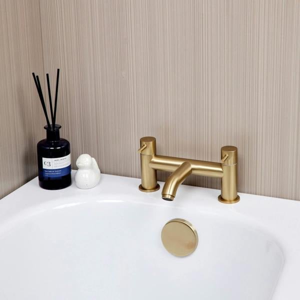 Flode Kumla | Bath Filler Mixer Tap | Brushed Brass