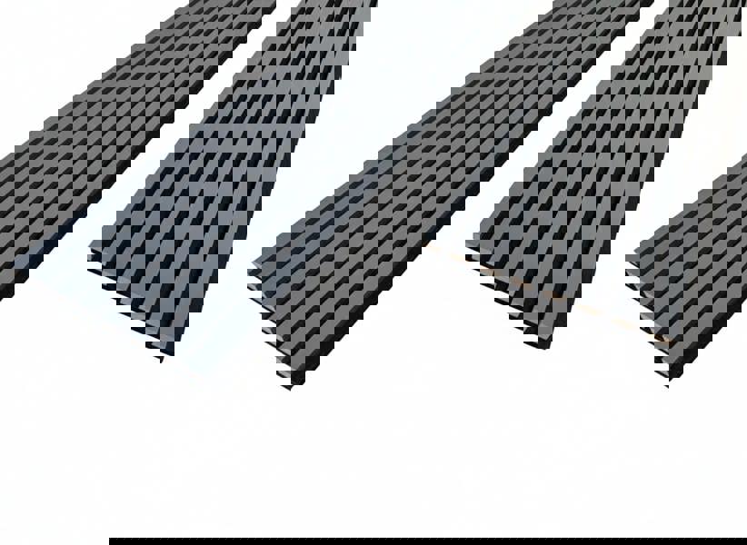 Panel Haus Colour Grey Acoustic Slat Wall Panel - 240cm x 32cm (2 pack)