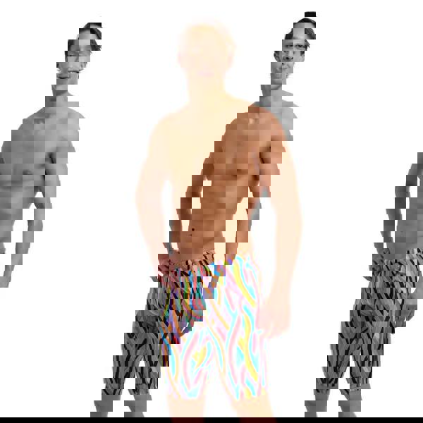 Funky Trunks Curl Curl swim training jammer with multicolored swirls