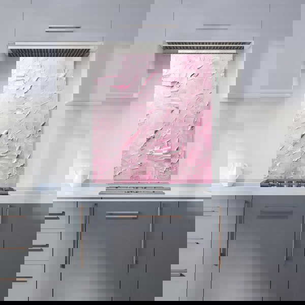 Warren Reed - Designer Baby Pink Textured Effect Kitchen Splashback