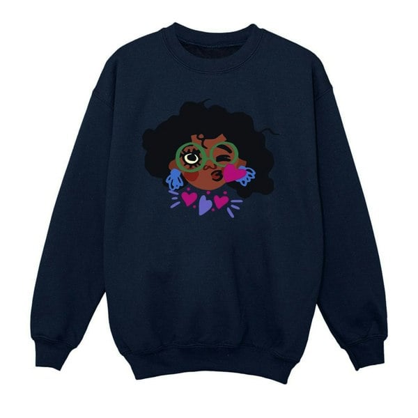 Disney Girls Encanto Mirabel Kiss Sweatshirt - Navy Blue