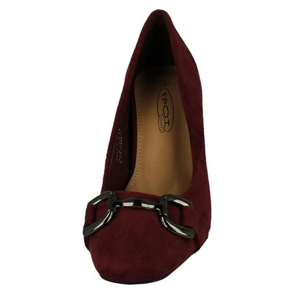 Spot On Ladies Spot On Elegant Buckle Detail Court Shoes F90139