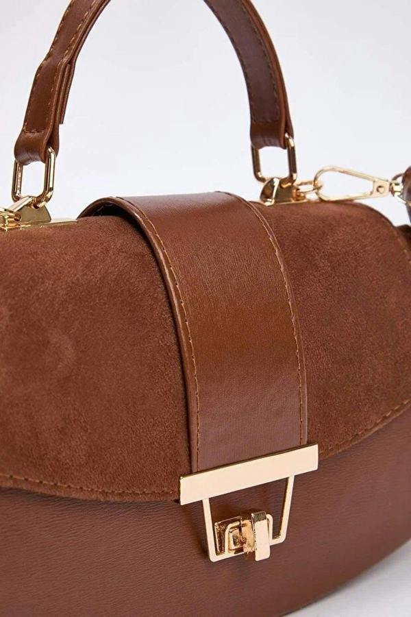 WOVCOR Suede Women's Mini Shoulder Bag with Accessory Closure