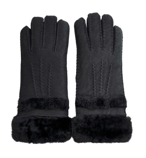 Infinity Leather Womens Genuine Sheepskin Suede Gloves with Roll Up/Down Cuff