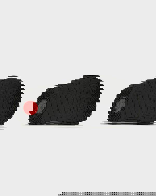 FitFlop Womens GEN-FF Buckle Graphic-Weave Two-Bar Slides - Black 001