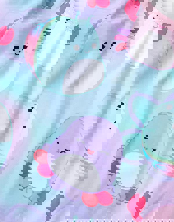 Squishmallows Girls Multicoloured Character All Over Print 1 Piece Swimming Costume