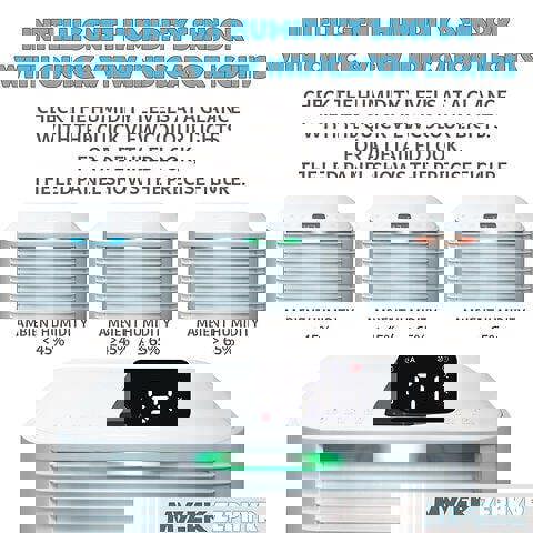 MYLEK Dehumidifier 12L/Day, Humidity Sensor, Continuous Drainage Option, Drying Clothes, Damp Rooms, Mould