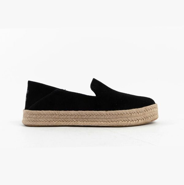 TOMS CAROLINA Womens Espadrille Black