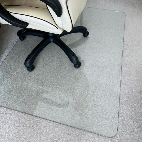 Marvelux Tempered Glass Chair Mat for All Carpet Thicknesses & Hard Floors