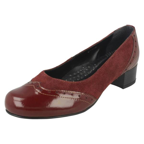Da Bella Ladies Da Bella Slip On Block Heel Court Shoes - Jules