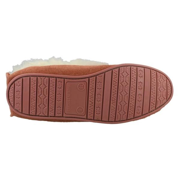 Spot On Ladies Spot On Slip On Slippers Real Suede Moccasin