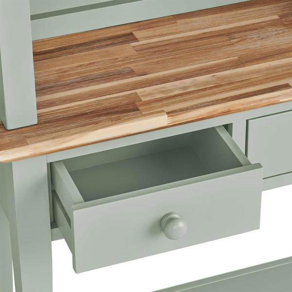 Statement Furniture Florence Console Table and Hutch, Display Cabinet with Shelves